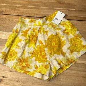 NWT Alemais Sonny Linen Floral Short USA size 4